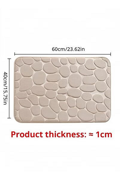 Generic 2Pcs Bathroom Rug Quick Dry Mat Bath Mat 40*60cm Cobblestone Floor Rug Water Absorbent Mat