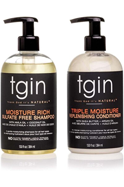 Tgin Tajin (تجين) Shampoo 384 ml & Conditioner 384 ml Dual Moisturizing for N...