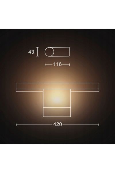 OTHERONE Philips Signify Hue White Wall Lamp with Integrated LED Source 13W