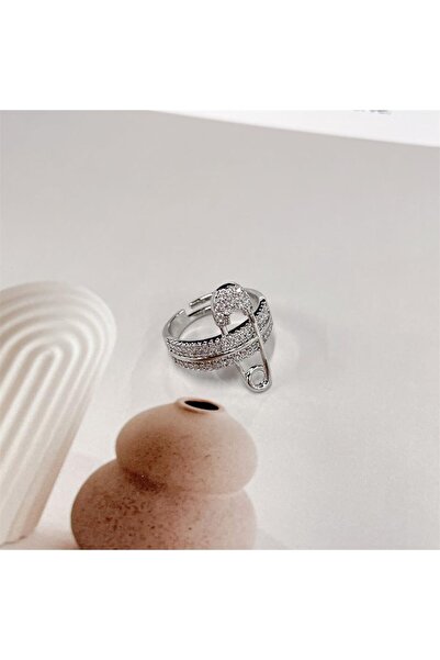 erorex Dainty Statement Rings - Silver Plated Adjustable Safety Pin Design for Knuckles & Fingers,...