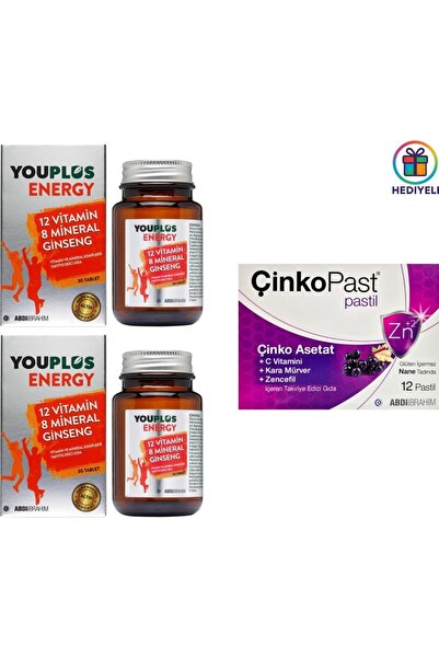 Youplus Energy Vitamin ve Mineral Takviye Edici Gıda 2 Adet (Pastil Hediyeli)