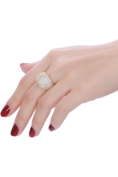 erorex Diamond Accent Dome Ring - Sliver Fashion Rings for Women Big Hollow Women Wedding Band Cubic...