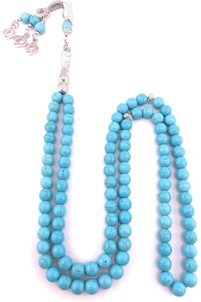 erorex MHSJEWELLERY Turquoise Rosary (Turquoise) Necklace for Adults (Unisex) - Religious/Spiritual