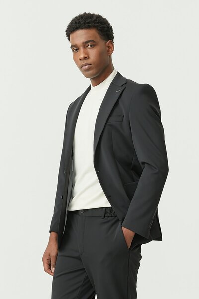 PAULMARK Чоловічий двобортний класичний піджак