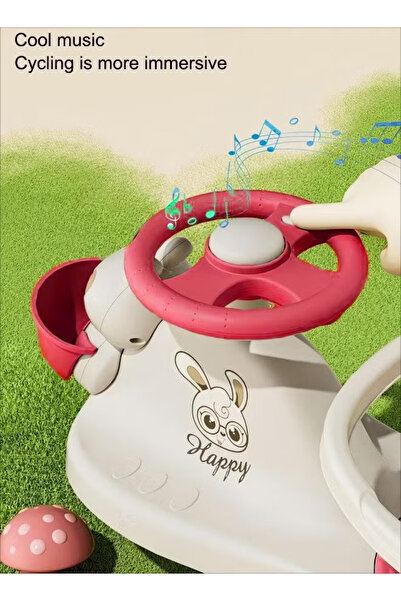 Generic Children's Twist Car Toy with Lights and Music, Quiet Wheels, Anti-Tip Design, Suitable for Ages 2-6