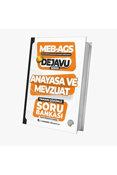 TKM Akademi Meb Ags Dejavu Serisi Anayasa ve Mevzuat Tamamı Çözümlü Soru Bankası