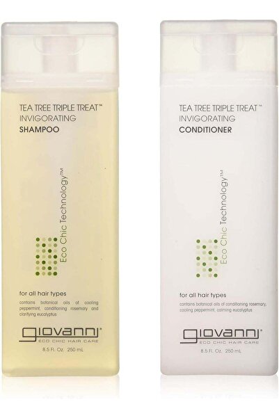 Giovanni Eco Chic Shampoo and Conditioner Set with Tea Tree Extract, 2-piece