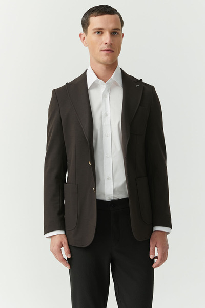 PAULMARK Men's Swallow Collar Textured Jacket