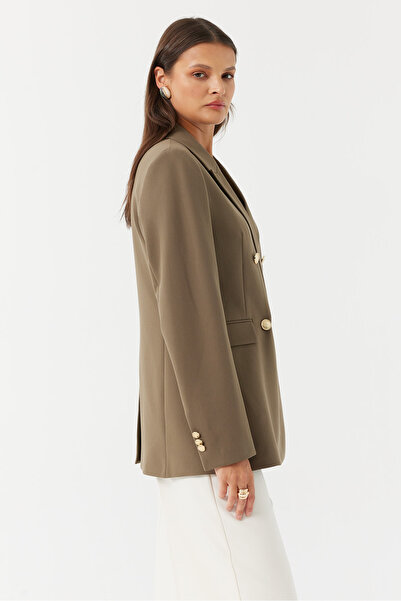 PAULMARK Jachetă cu nasturi aurii pentru femei