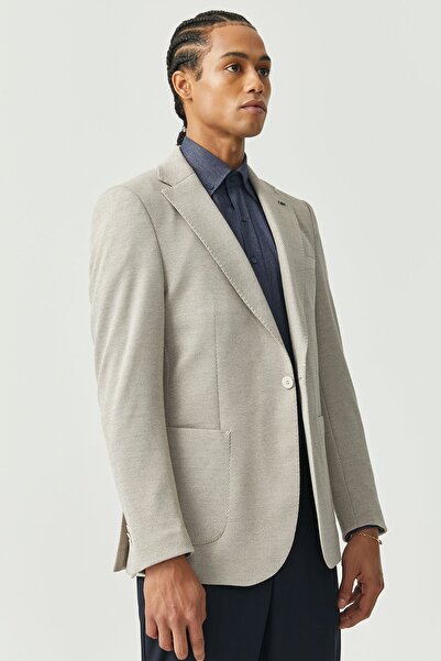 PAULMARK Ανδρικό μονόχρωμο μπουφάν με μονό κουμπί με σχέδιο