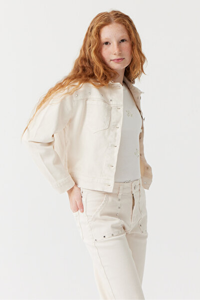 PAULMARK Λεπτομερές τζιν μπουφάν για κορίτσια