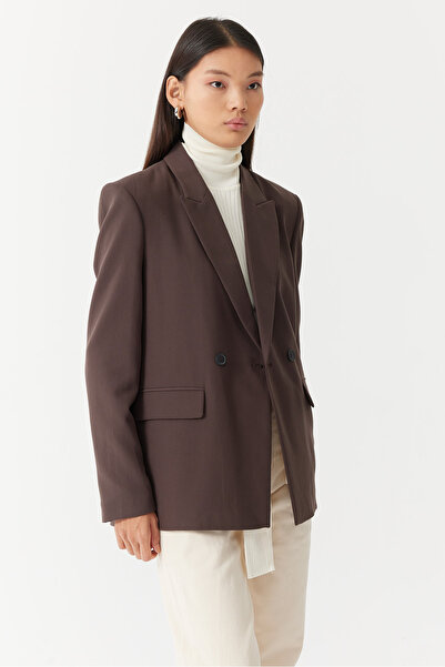 PAULMARK Jachetă clasică pentru femei cu buzunare