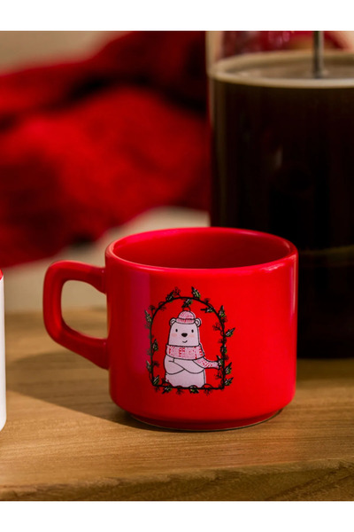 LC Waikiki Mixed Printed New Year Themed Mug Set of 3, 184 ml