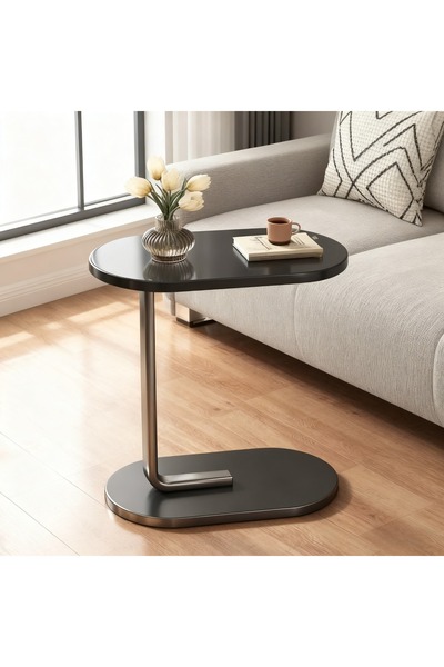 Roam shop C Shaped End Sofa and Bed, Side TV Tray for Living Room, Industrial Style Beside Table, 40*30CM