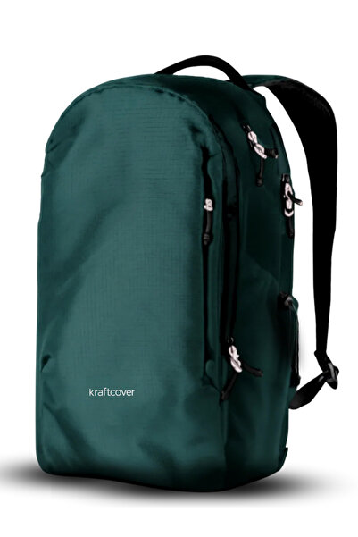 KraftCover All City Backpack Water Repellent Backpack with Laptop Compartment Water Repellent Zipper & Ripstop Fabric (Green)