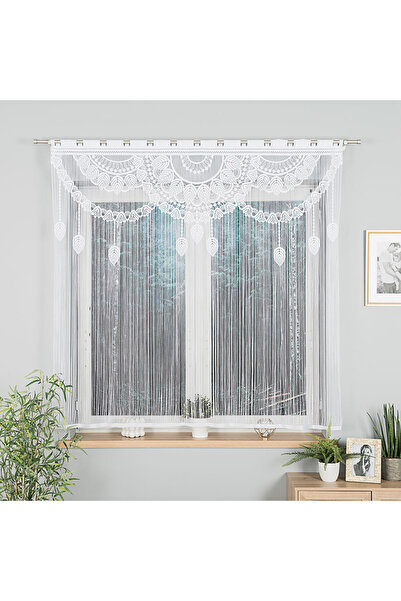 OTHERONE MAHIKA - Jacquard macrame gata confecționat - 160x160 cm - alb