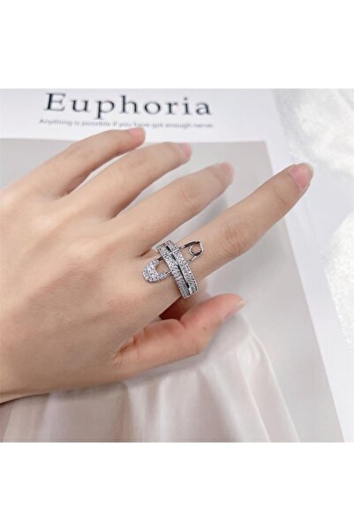 erorex Dainty Statement Rings - Silver Plated Adjustable Safety Pin Design for Knuckles & Fingers,...