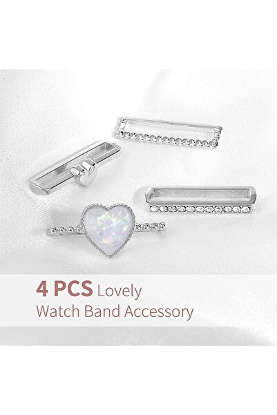 erorex Watch Band Charms Watch, Women Watchband Heart Diamond for 38mm 40mm 41mm 42mm 44mm 45mm iWatch,...