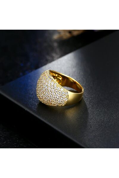 erorex Diamond Accent Dome Ring - Sliver Fashion Rings for Women Big Hollow Women Wedding Band Cubic...