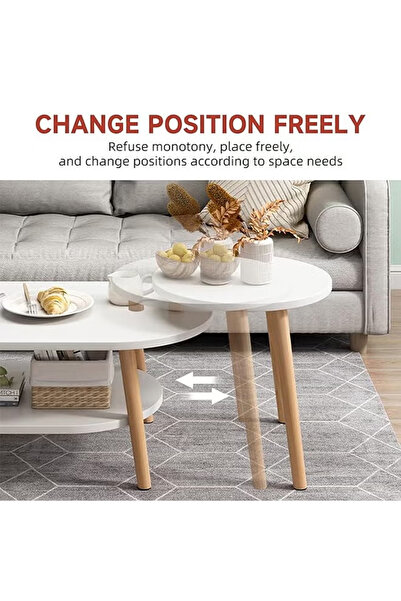 KEKE Multipurpose Two Layered Two table Coffee Table for Kitchen and Bedroom