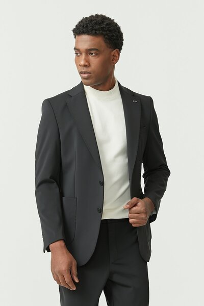 PAULMARK Чоловічий двобортний класичний піджак