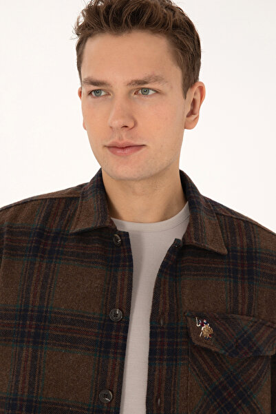 U.S. Polo Assn. Men's Brown Long Sleeve Shirt 50316599-Vr029