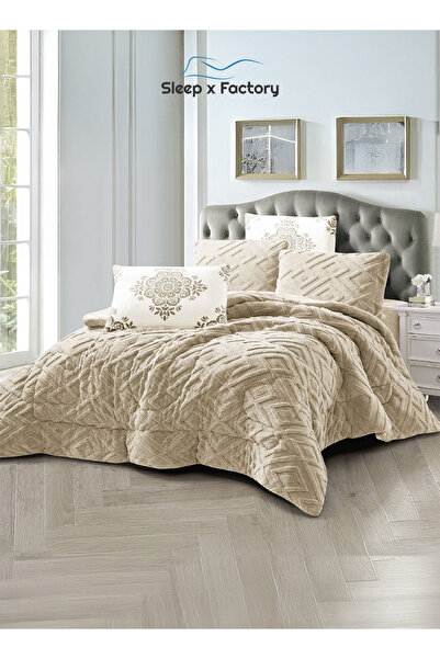 Sleep x Factory Winter Velvet Comforter Set – 6 Pieces – Double Size – Ultra Soft