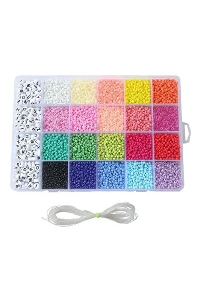 Arabest مجموعة خرز مع حبل مكونة من 3300 قطعة