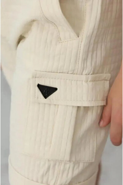 Alesaei-mondo tondo Boys beige casual shorts 4112