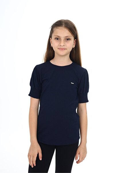 Toontoy Tricou cu mânecă scurtă pentru fete cu imprimeu guler rotund