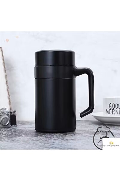 LUXURY Stainless steel mug with handle / Insulating cup for hot and cold drinks, 520ml, 304 stainless steel interior
