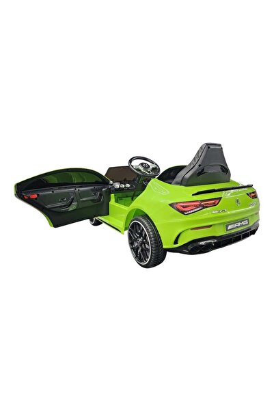 MERCEDES Electric car license CLA 45, Green, with remote control, Bluetooth, MP3, USB, 110x61x45 cm