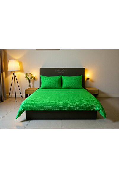 shules collection Polka Dot Double Bed Sheet Set (1 Sheet + Pillowcase)