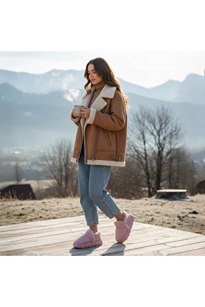 OEM Fluffy and warm slippers for women, for indoors or short outings, L639