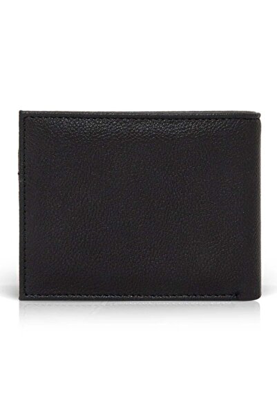 Mavi Mühür Logo Faux Leather Wallet Sports Wallet Black
