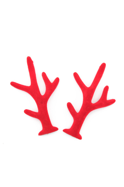 Lora Wedding 2 or More Tiny Reindeer Antlers with a Red Velvet Look
