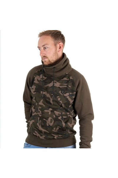 Fox Khaki/Camo High Neck Hoodie - Size XL
