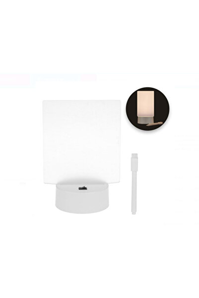 Fabrilux LED Message Board Lamp with Marker, 14x15.5 cm Surface, 9.7x4 cm Base -