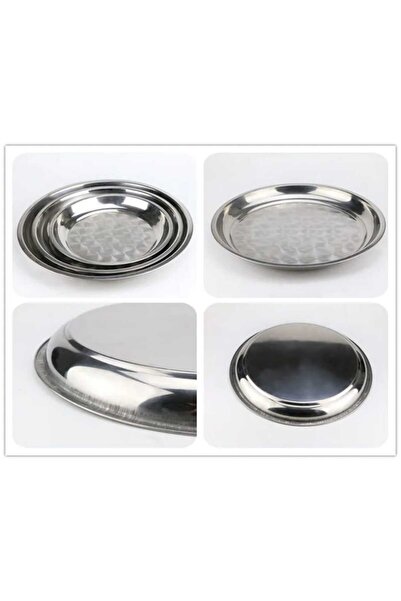 genric 3-piece stainless steel tray set, sizes 40cm, 50cm, 60cm