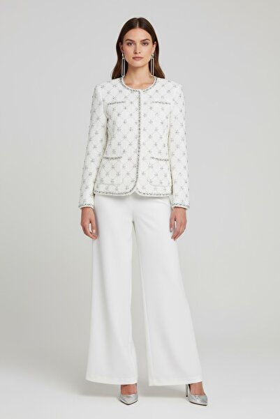 SERPİL Taş İşlemeli Tweed Ceket 50403