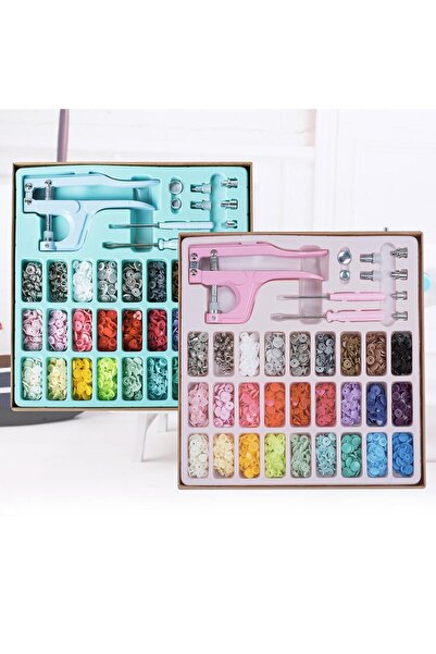 unbrand A set consisting of a snap button press with a variety of plastic and metal buttons.