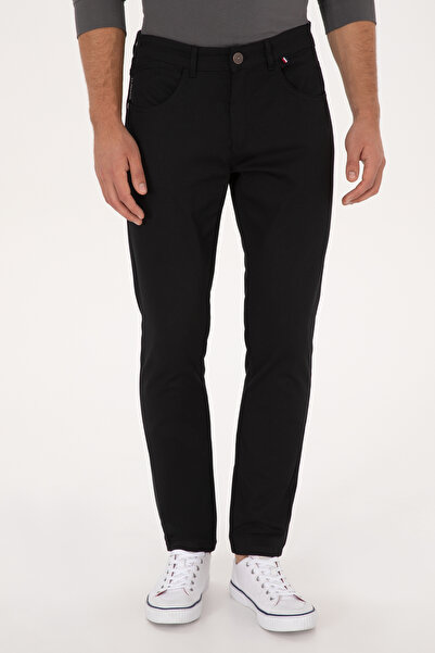 U.S. Polo Assn. Men's Black Canvas Trousers 50316835-Vr046