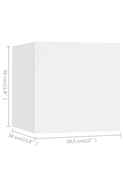 vidaxl 6 Piece TV Cabinet Set White Engineered Wood