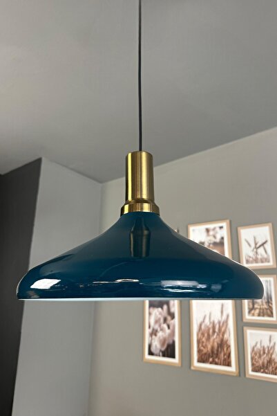 Bamyum Champion Deniz Yeşili Eskitme Fener Başlık Tekli Avize Sarkıt Salon Mu...