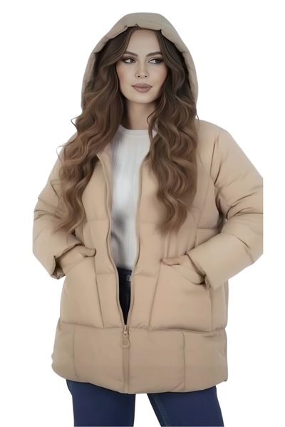 MontClup Women's Inflatable Coat Bat Model Hooded