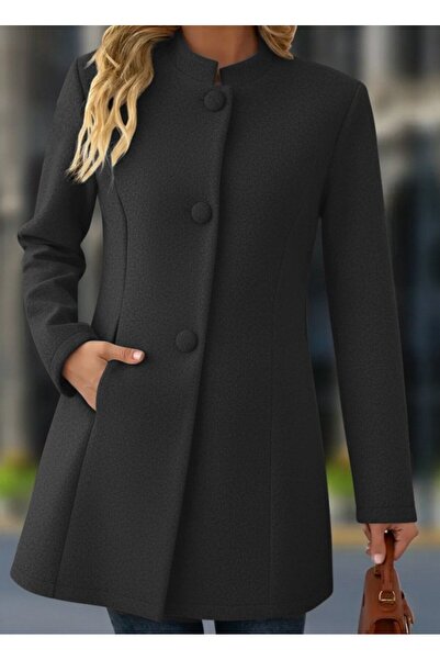 Veraura Lifestyle Women's Long Sleeve Mandarin Collar Button-Front Pocket Det...