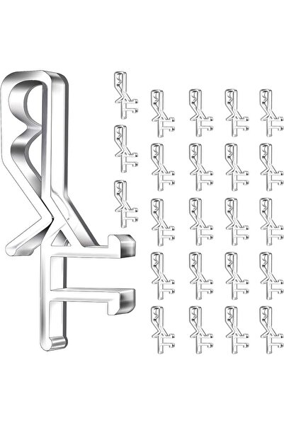 Arabest 24 boxes of invisible short curtain clips; The length is 1-7/8 inches, and a groove on the back.