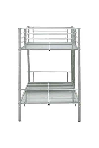 vidaxl Bunk Bed without Mattress Grey Metal 90x200 cm