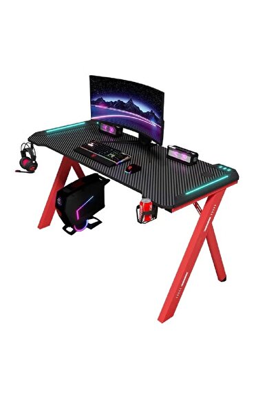 NKX Ergonomic Gaming and Computer Desk with LED Lights 120 CM