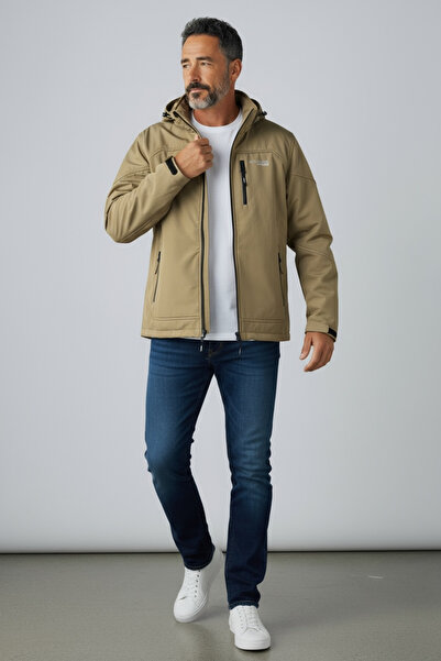 Butik Clmb Softshell Fabric Quality Waterproof Fleece Lined Coat